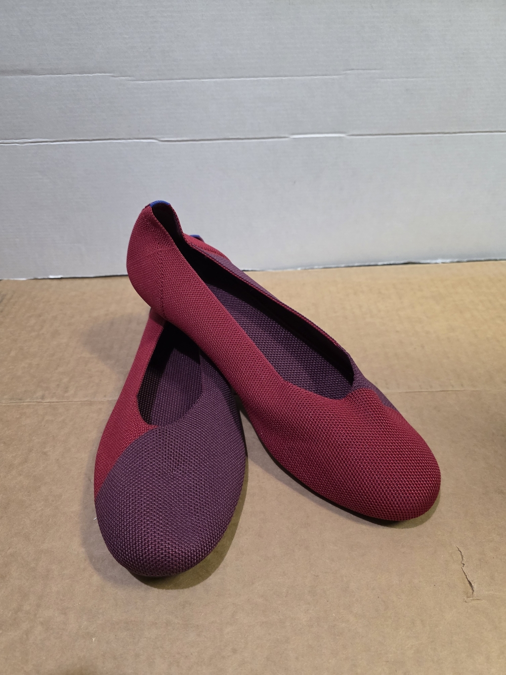 Rothy's Inspired Women’s Comfort Knit Ballet Flats in Burgundy